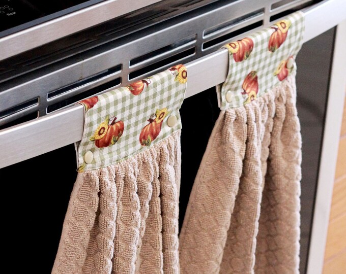 Hanging Kitchen Towels Fall Kitchen Decoration Pumpkin Etsy