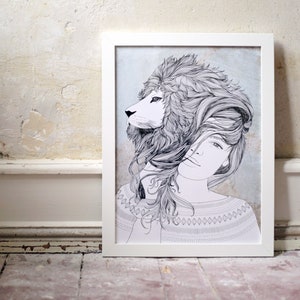 Lioness, digital print A3 image 1