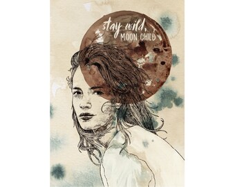 stay wild, postcard