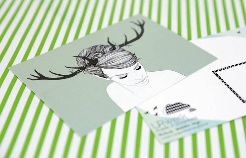 Antler Girl, postcard image 4