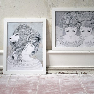 Lioness, digital print A3 image 2