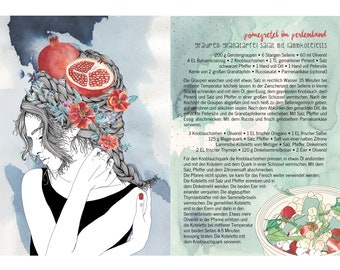 Recipe card, Pomegretel-Din A5