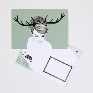 Antler Girl, postcard image 3