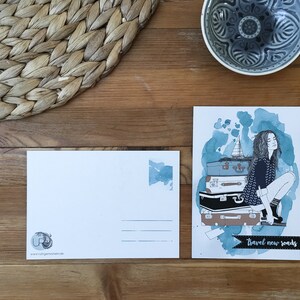 Travel new roads, Postkarte Bild 2