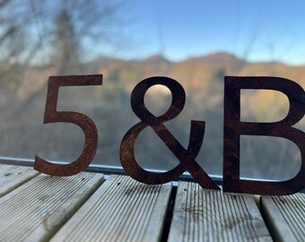 Rustic Corten Steel Letters & Numbers: 200mm Wall Decor