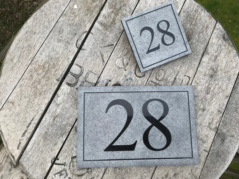 Granite Relief Engraved House Number Sign Supplied With FREE Etsy UK