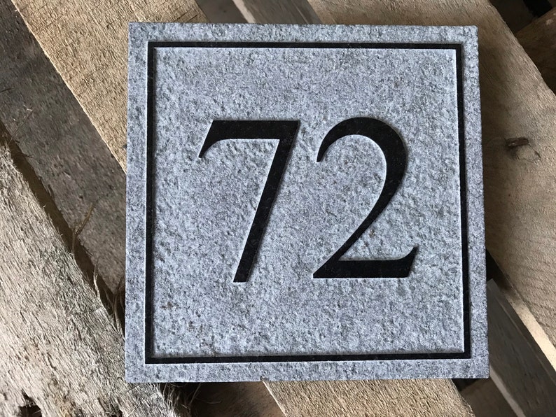 Granite Relief Engraved House Number Sign Supplied With FREE Etsy UK