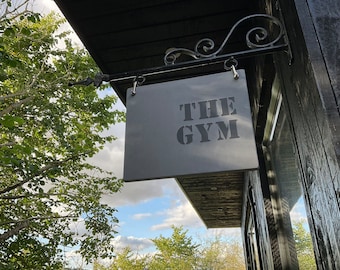 Double Sided Hanging Slate Sign Relief Engraved with or without Metal Hanging Bracket