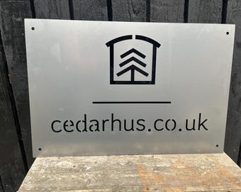 Custom Stainless Steel Sign: Modern Design for your Home or Business