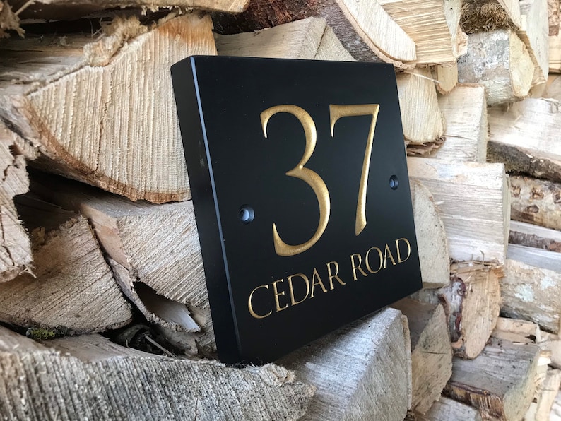 Slate House Signs 20mm Thick Deep Engraved & Painted by Hand Etsy UK