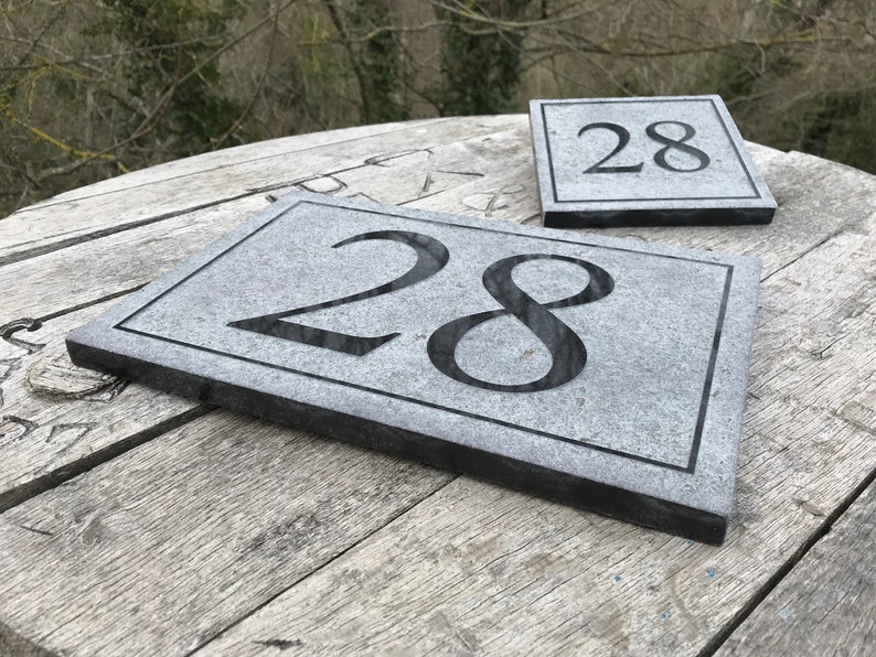 Granite Relief Engraved House Number Sign Supplied With FREE Etsy UK