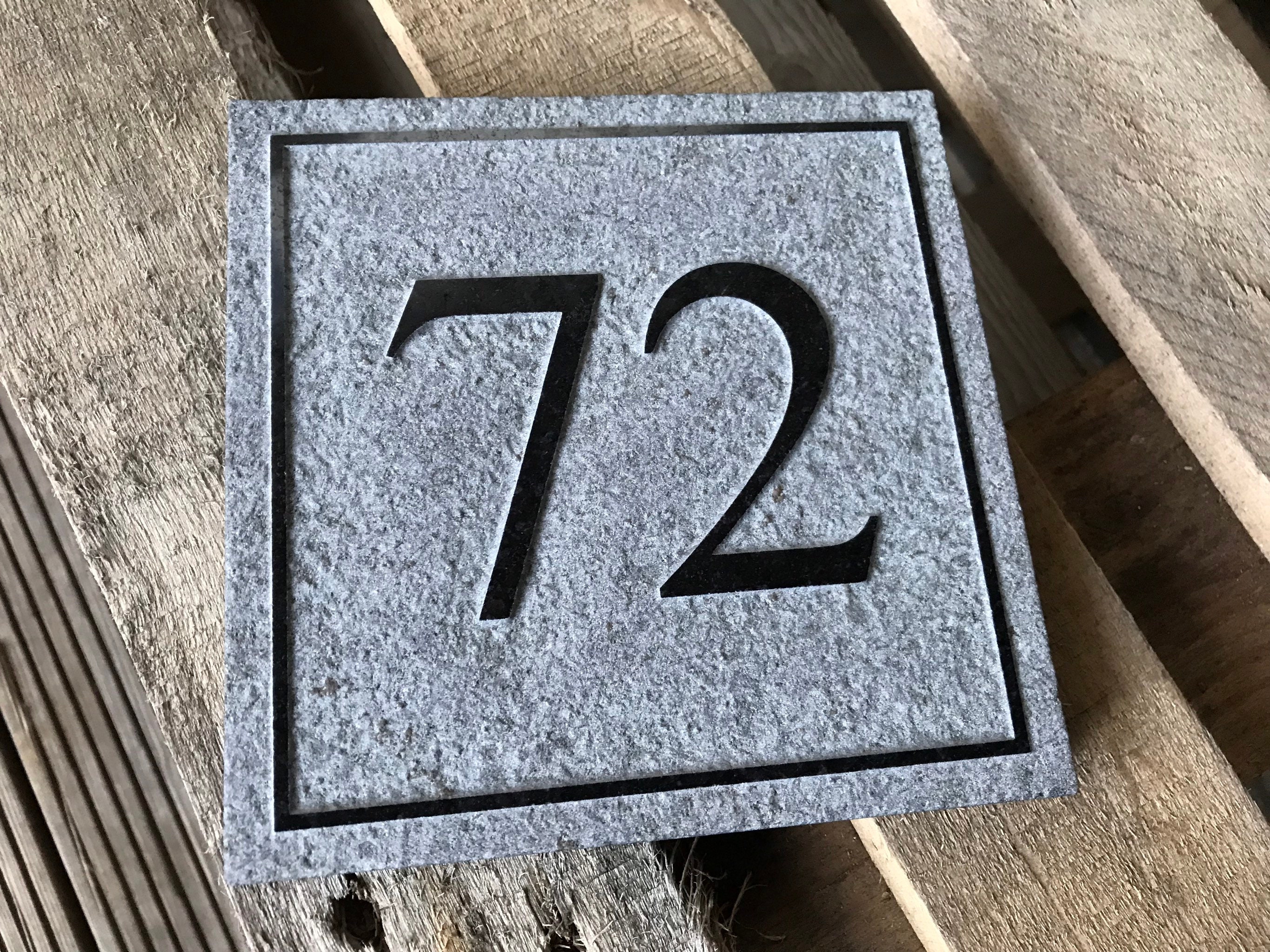 Granite Relief Engraved House Number Sign Supplied With FREE Etsy UK