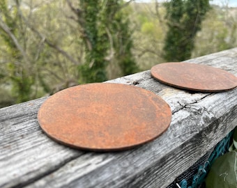 Rustic Corten Steel Coasters: Unique Bar Decor