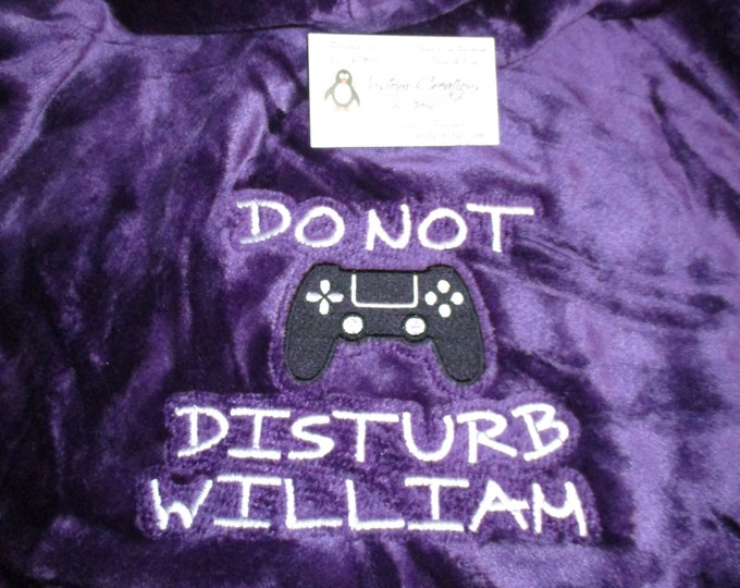 Do Not Disturb Custom Gamer hrow Blanket, Personalized Gamer Gift, Personalized Gamer Throw, Custom Gamer Gift, Video Gamer Gift