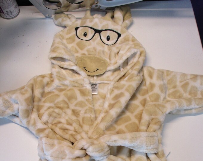 Giraffe Personalized Baby Bathrobe Personalized Giraffe Infant Bathrobe