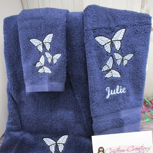 Hand towels with butterflies clearance
