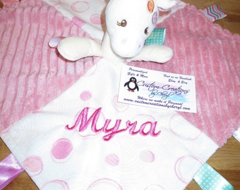 Custom Axolotl Blue Taggie Blanket, Personalized Security Blanket