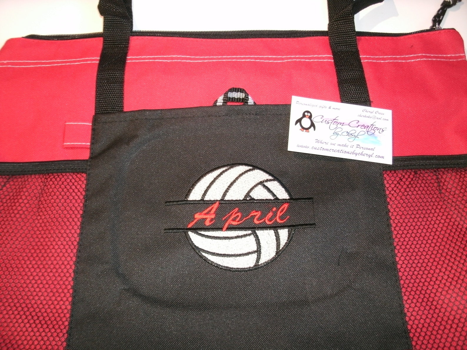 Volleyball Split Personalized Personalized Volleyball Tote Bag Etsy