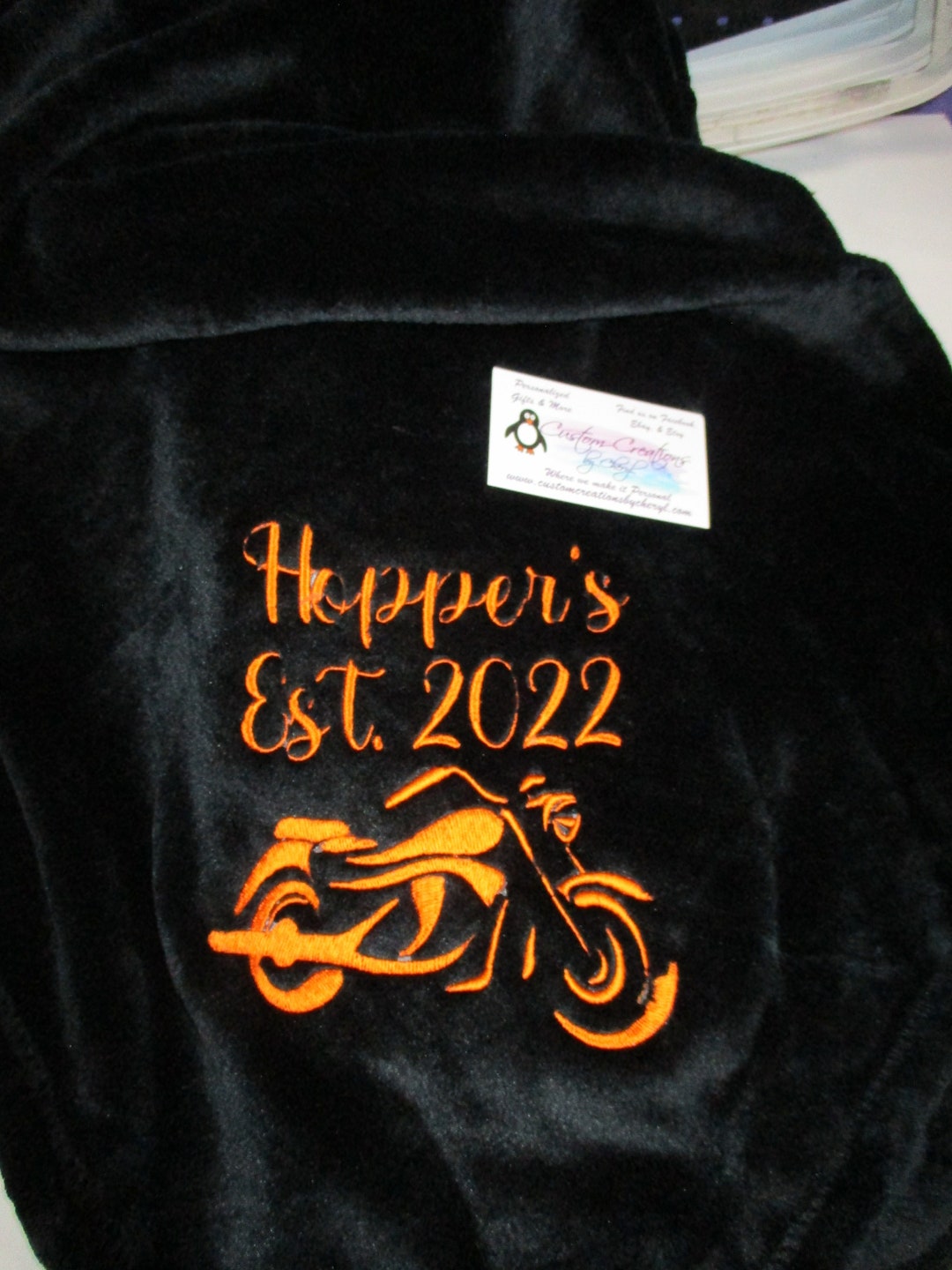 Personalized Motorcycle Sketch Blanket 50 X 60 Mink Luxury Blanket