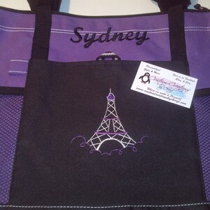 Eiffel Tower Personalized Tote Bag Personalized  Personalized Tote bag ... Great Gift Idea !!
