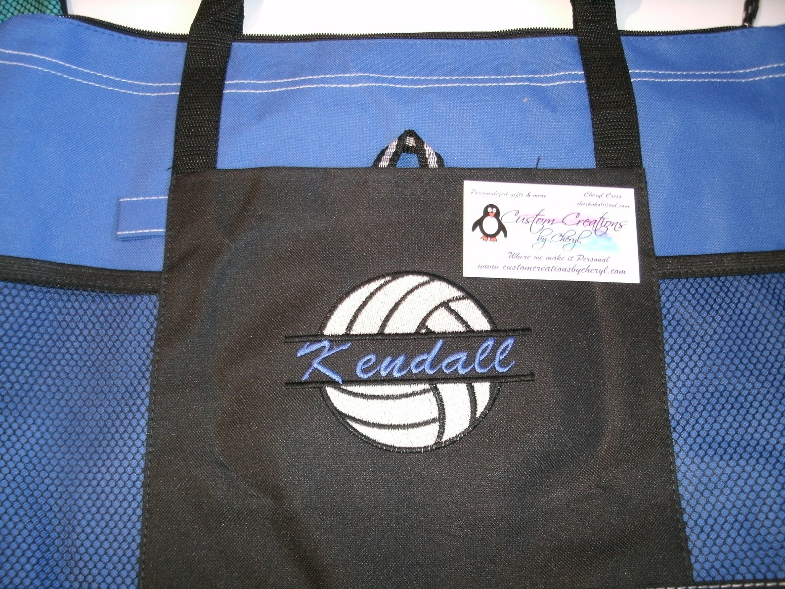 Volleyball Split Personalized Personalized Volleyball Tote Bag Etsy