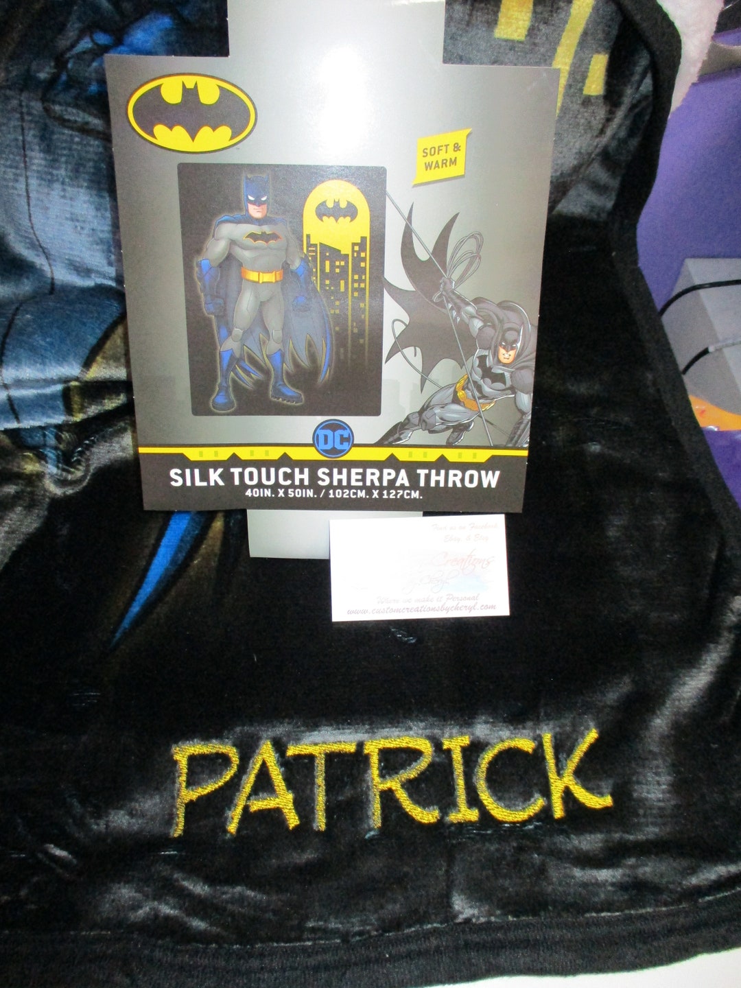 Personalized Batman Superhero Throw Blanket Personalized Etsy