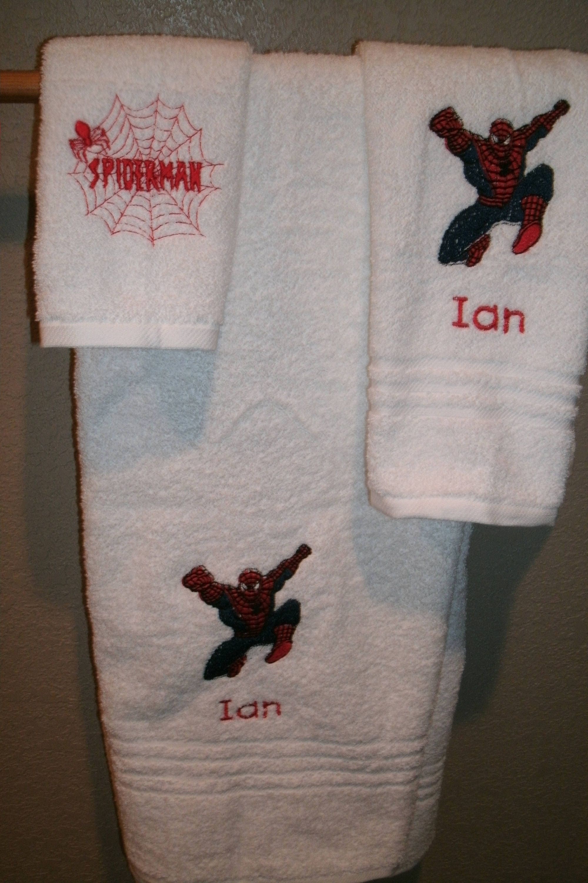 Spiderman Personalized 3 piece Bath towel hand towel & Etsy