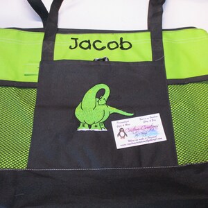 Dinosaur Long Neck Personalized Tote Bag Personalized  Personalized Tote bag ... Great Gift Idea !!