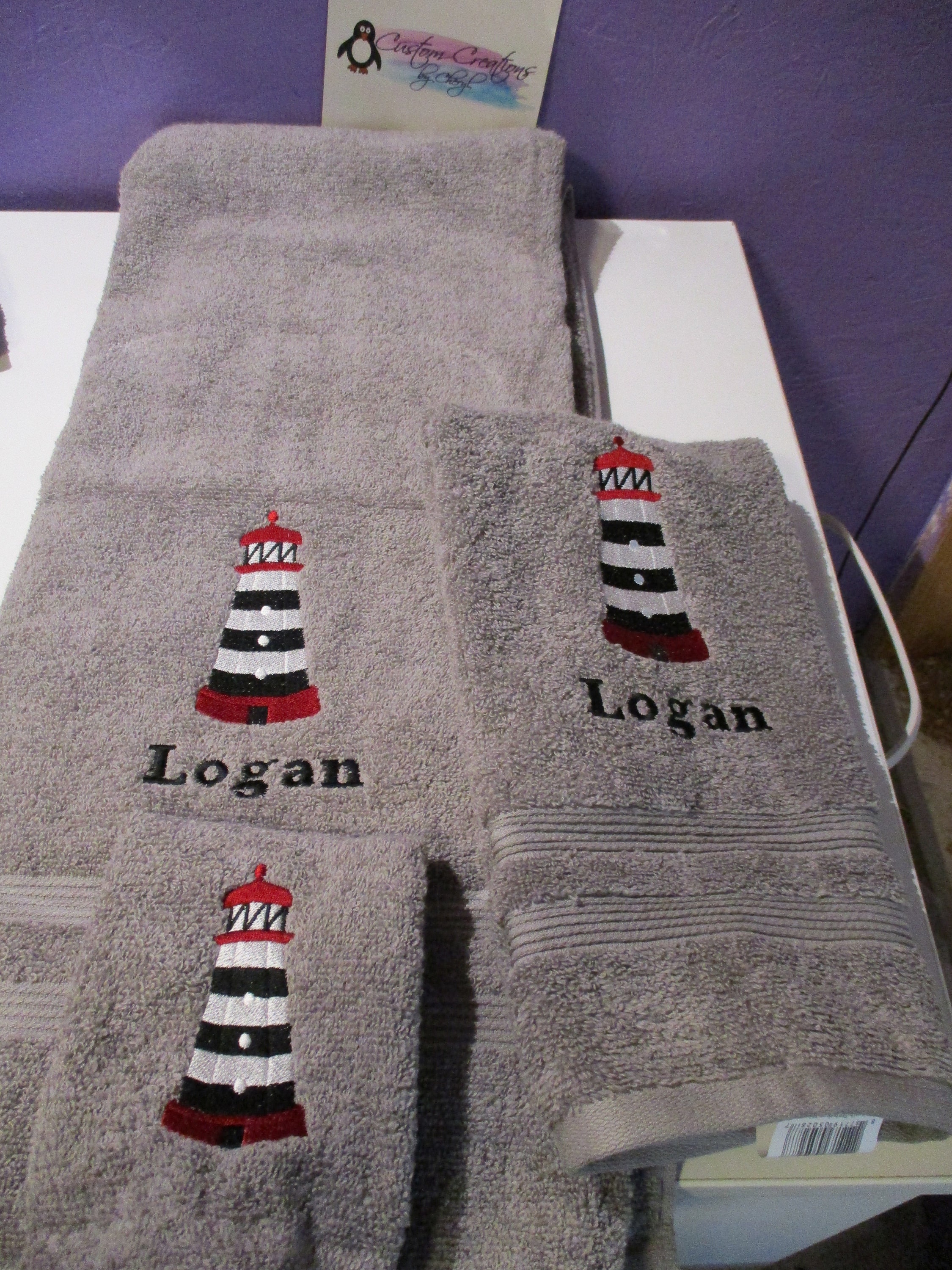 Logan White Bath Towel