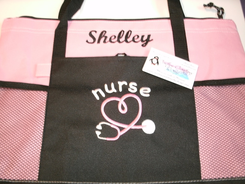 CNA Personalized Tote bag .. LPN Nurse Heart Personalized Nurse Personalized Tote Bag RN Great Nursing Gift Idea !!