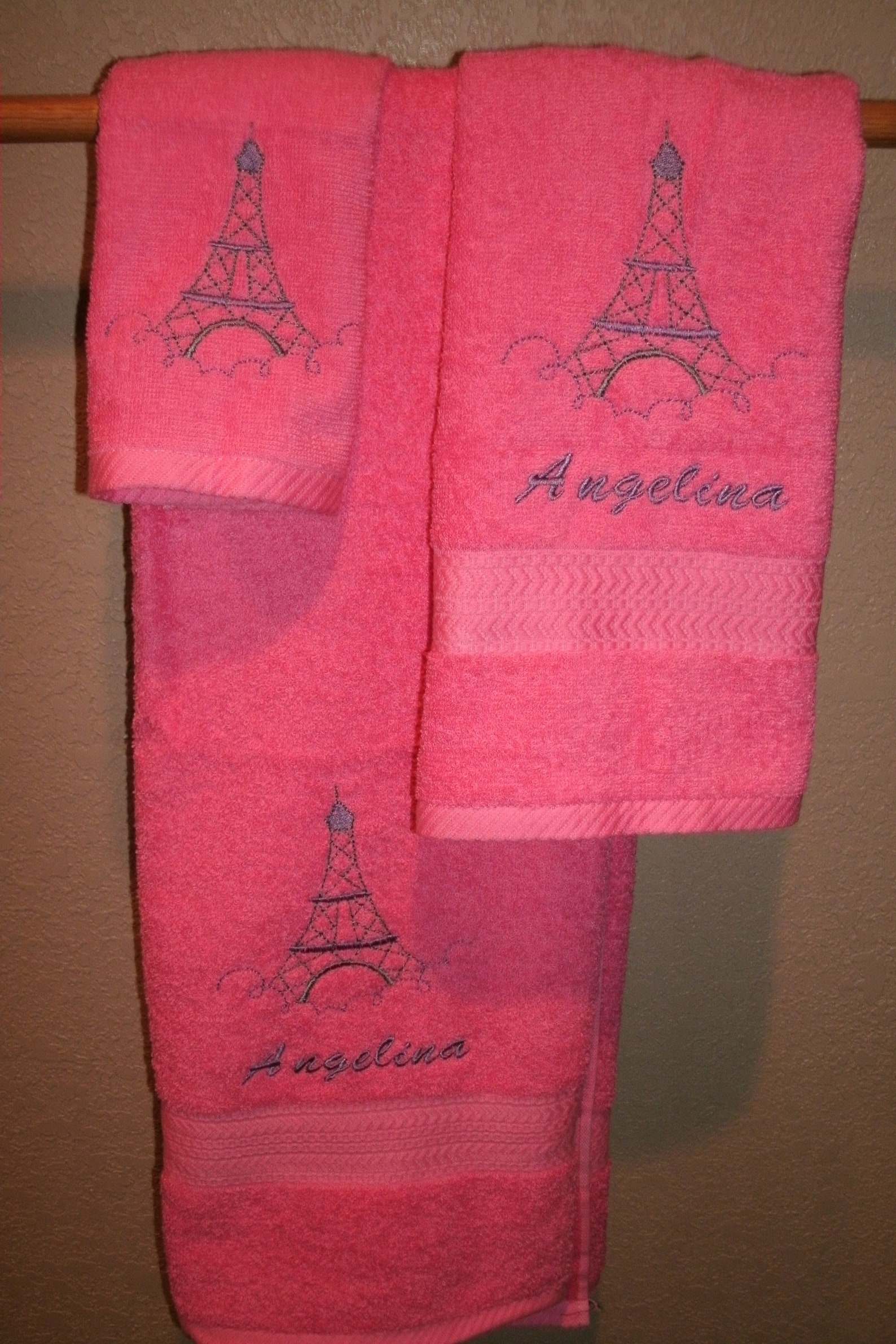 Eiffel Tower Paris Personalized Bath & Hand Towel With Etsy
