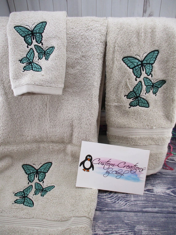 Butterfly bath towels hotsell