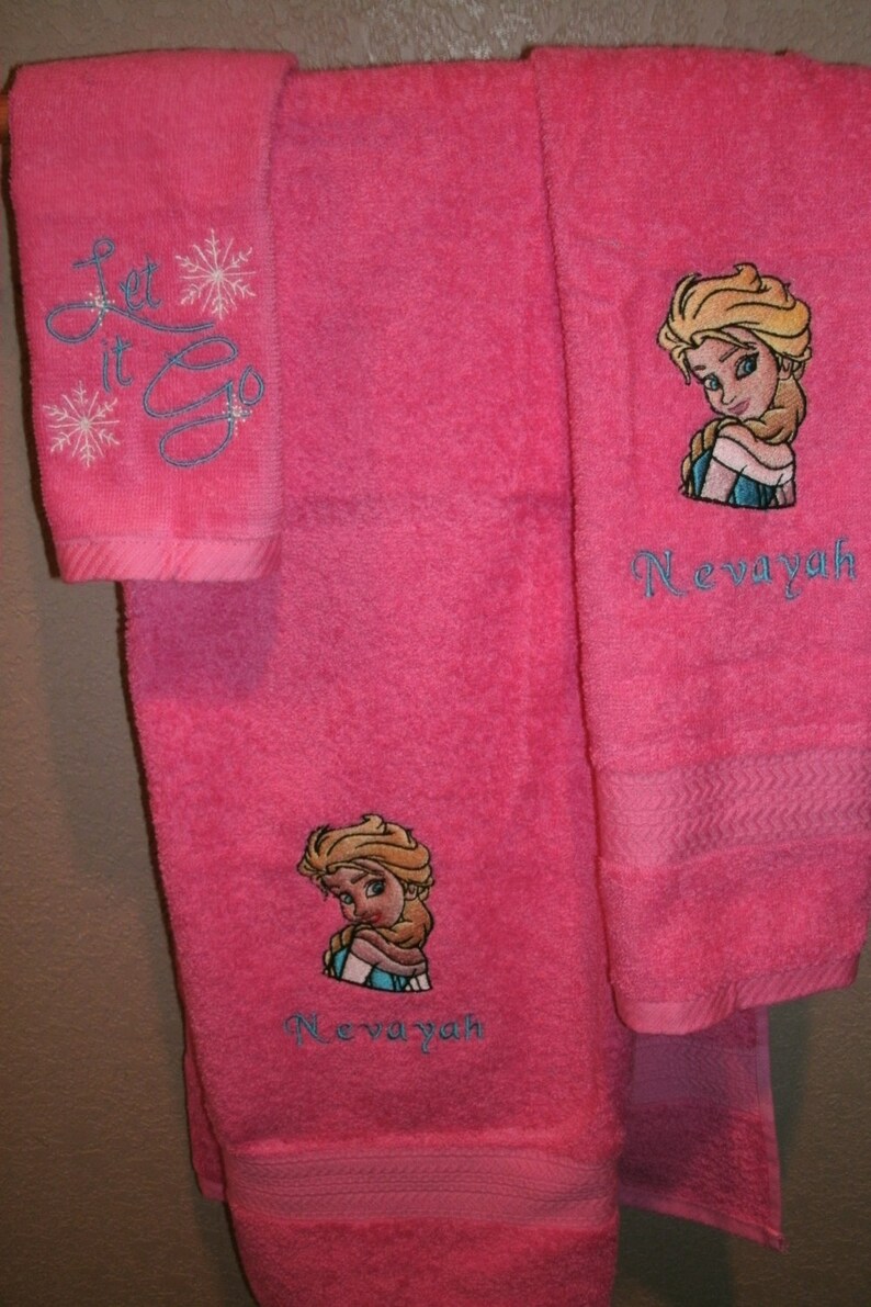 Frozen Elsa Princess Personalized Bath Hand Towel washcloth Etsy
