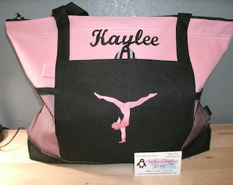 Gymnastics Handstand Personalized Tote Bag, Gymnastics Personalized Tote bag, Custom Gymnastics Tote bag, Personalized Gymnastics Gift,