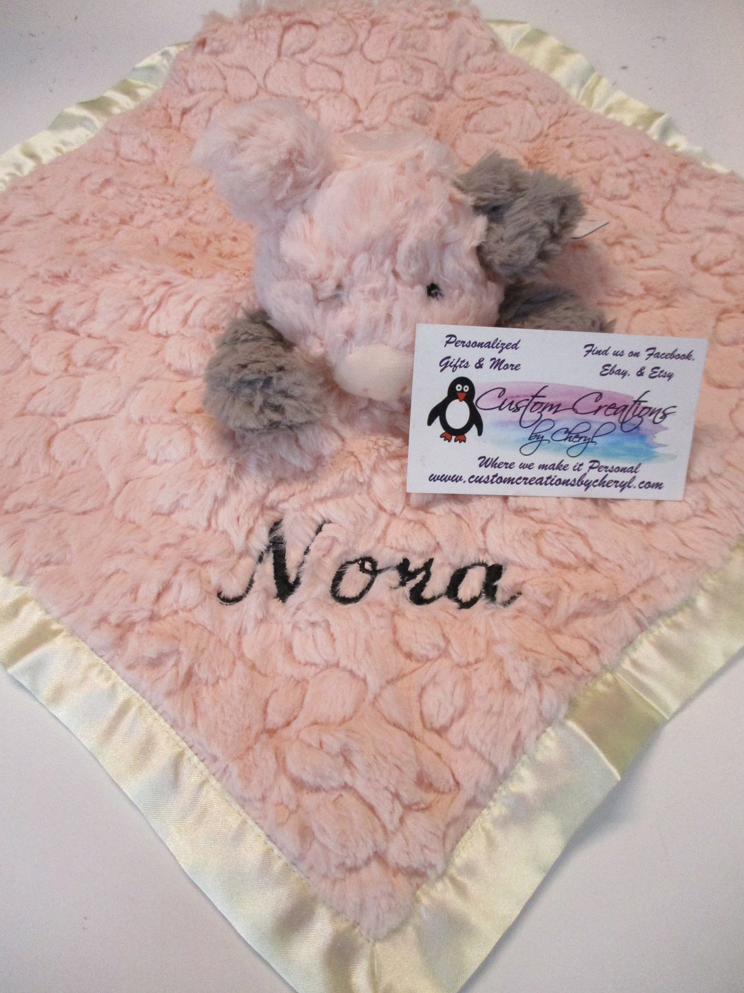 Putty Pig Personalized Nursery Security Baby Animal Security