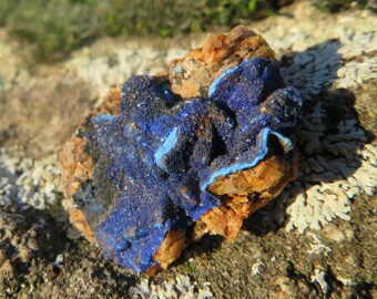 Azurit 2,3cm x 2cmx 1cm 4 Gramm Mineralien Reiki Esoterik Ritualstein Schutzstein Natur pur Stein Rohstein blau