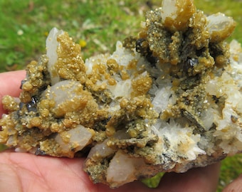 Sphalerite Quartz Pyrrhotine cluster ca. 14cm x 8cm x 6cm about 491 grams stone psy hippie goa deco decoration rock healing reiki