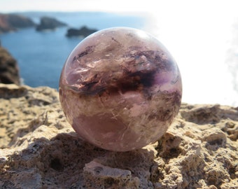 beautiful Amethyst ball ca. 153 grams 4,7cm stone hippie deco minerals decoration rock healing stone chakras reiki ritual Quartz