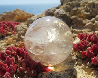 beautiful Crystal ball ca. 120 grams 4,2cm stone hippie deco minerals decoration rock healing stone chakras reiki ritual Quartz