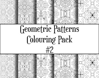 Geometric Patterns Colouring Pack #2