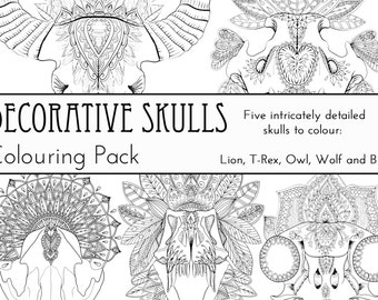 Decorative Skulls Colouring Pack