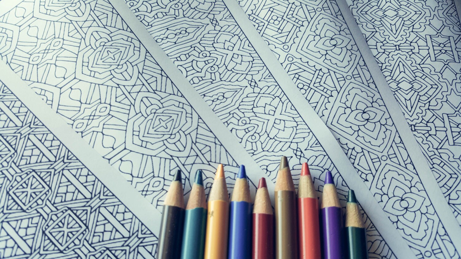 Geometric Patterns Colouring Pack - Etsy