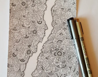 Cracked Doodles Detailed Colouring Page