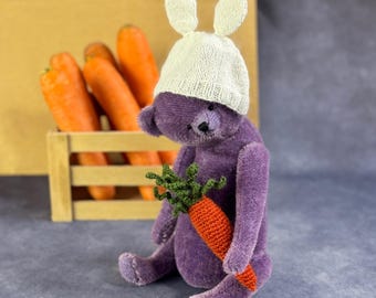 Mohair-Teddybär OOAK: Weihnachtsmetamorphosis (25 cm)