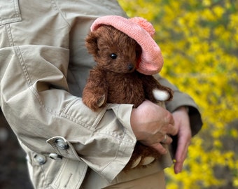 Baby Bear 30 cm (11.81in.) Brown teddy bear Hand made teddy bear stuffed teddy bear mohair bear gift for Mom