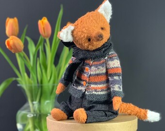 Fox 24cm (9.45in.) Easter fox Artist fox Ooak cute fox