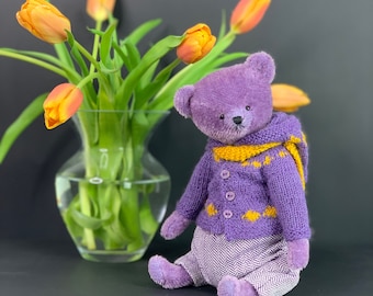 Teddybeer (9,84in.) 25 cm Mohair teddy Artist Teddybeer OOAK teddybeer Paastedybeer Paascadeau