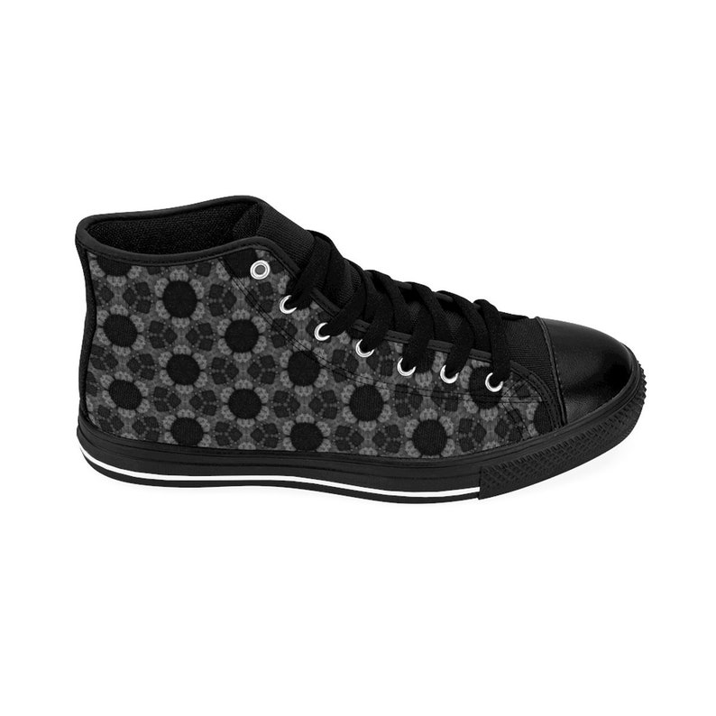 Women/'s High-top Sneakers Black Patterned