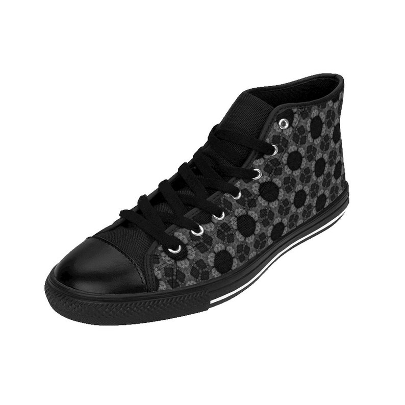 Women/'s High-top Sneakers Black Patterned