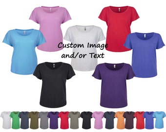 Custom Flowy Dolman Shirt/ Custom T-shirt / Customized Tee / - Etsy
